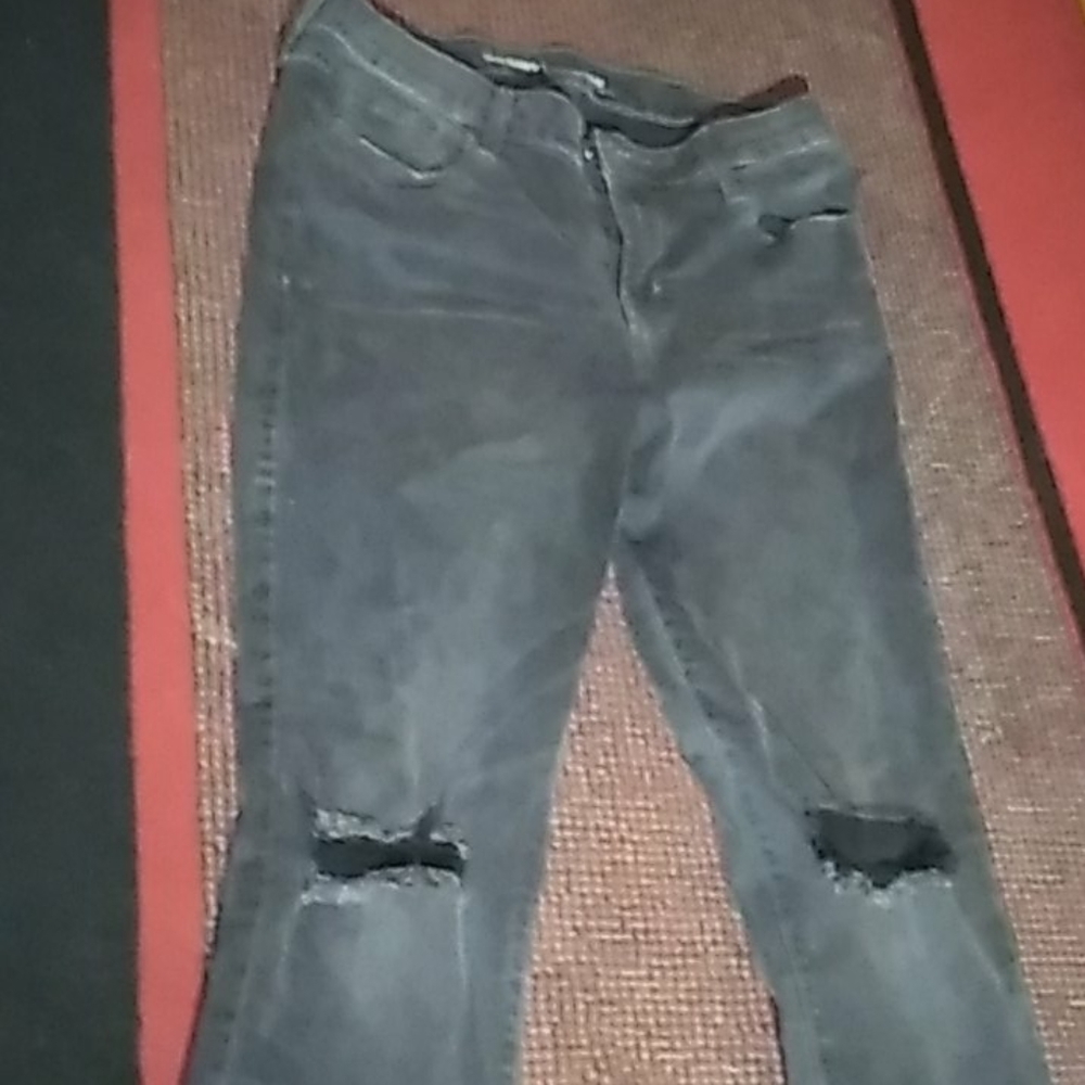 Old navy midrise Rockstar ripped knee jeans